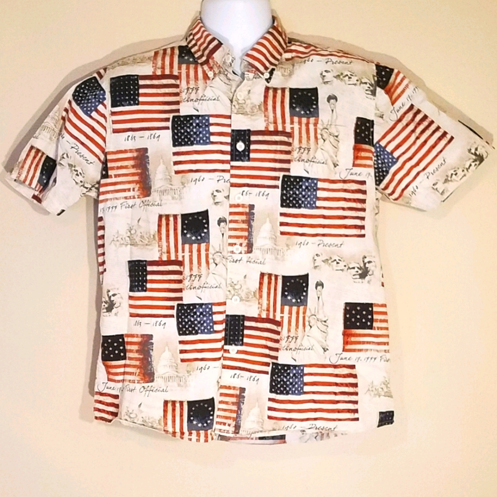 North River short-sleeve button-up men's shirt